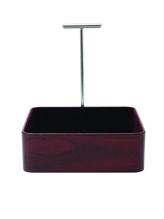 JVS Mini Organiser Square Mahogany | Tableware