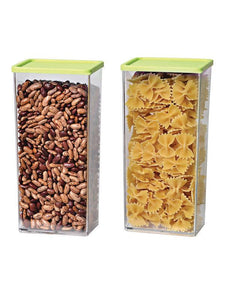 JVS Transparent 1225ml Containers GREEN 2 Pcs | Kitchen Storage