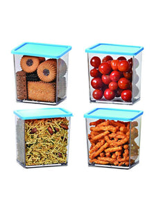 JVS Foodgrade 600ml Containers blue 4 Pc Set | Kitchen Storage