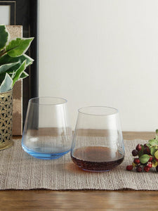 Whiskey Glass 400 ML Set of 6 Pcs, Blue Base | Bohemia Crystal Siesta | Whiskey Glass