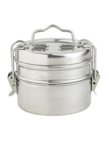 Smartserve Stainless Steel Containers with Locking Clip Tiffin Dabba, Set of 2 Containers | Food Container