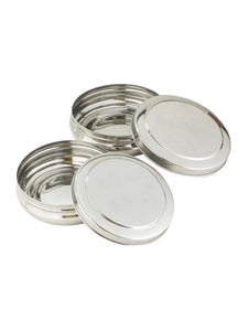 Smartserve Stainless Steel Dabba Food Storage Containers, (Set of 2- 17cm Dia & 19cm Dia) | Food Container