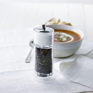 Trudeau Maison Plastic 2-in-1 Pepper Mill and Salt Shaker, Transparent | Kitchen Tools