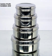 Load image into Gallery viewer, Smartserve Stainless Steel Sada Puri Dabba Food Storage Containers, Set of 4 | Food Container