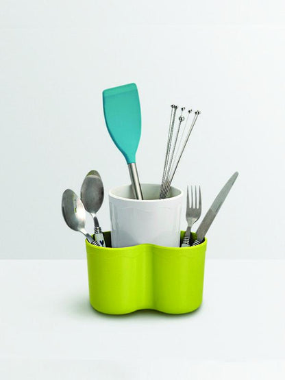 JVS Kitchen tool stand Ivory-Green set of 2 | Kitchen Storage