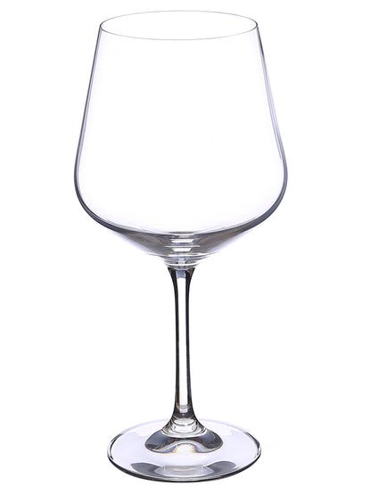 Bohemia Crystal Sandra Red Wine Glass Set, 570ml, Set of 6, Transparent