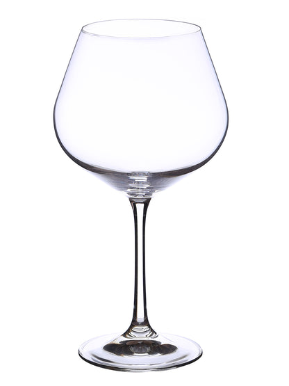 Bohemia Crystal Viola Wine Glass Set, 570ml, Set of 6, Transparent