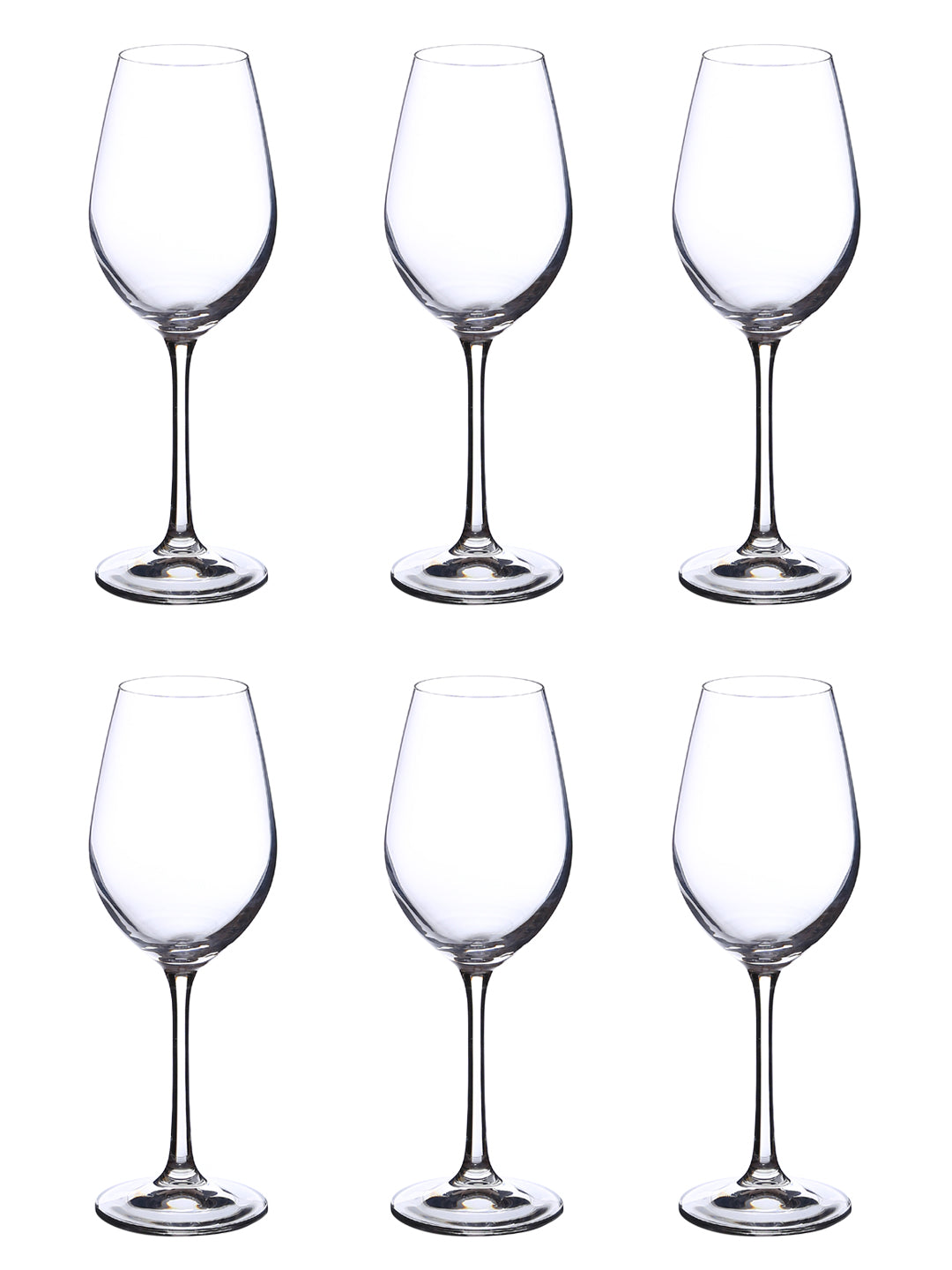 bohemia-crystal Viola White Wine Glass Set, 250ml, Set of 6, Transparent