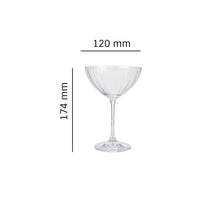Load image into Gallery viewer, Bohemia Crystal Waterfall Cocktail Glass 340ML set of 6 pcs , Transparent , Non - lead Crystal | Cocktail Glass