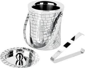 Smartserve Grid Stainless Steel Ice Bucket With Tong 900Ml 1Pcs