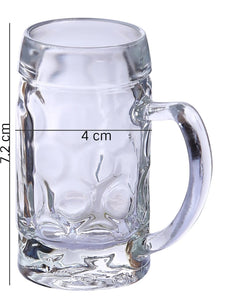 Oberglas Isar Beer Tasting Small Mugs 40 ML, Set of 3, Transparent