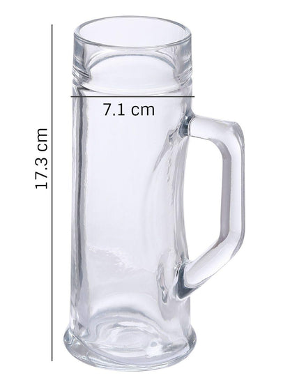 Dimensions of Premium Glass Beer Mug - Enhance your drinking experience with style and elegance.