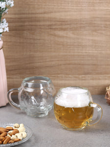 Oberglas Football Glass Beer Mug Set, 400ml, Transparent, Set of 2