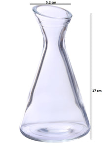 Oberglas Pisa Carafe/Pitcher/Milk/Juice/Water/Whiskey/Rum/Wine Decanter Glass Set, 250ml, Set of 2, Clear