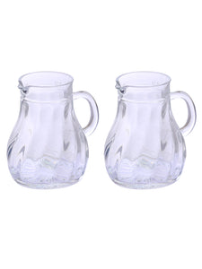 Oberglas Salzburg Imported Carafe/Pitcher/Water/Juice/Cocktail/Whiskey/Milk Glass Jug Set, 500ml, Set of 2