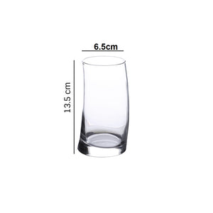 Uniglass Surf Tall Cocktail/Juice/Beer/Coffee/Vodka/Mocktail Glasses Set (Transparent, 385ml)