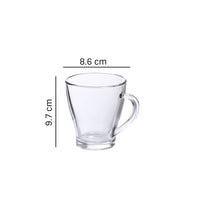 Load image into Gallery viewer, UNIGLASS Hollywood Imported Glass Coffee/Tea Mug Set, 255ml, Set of 2