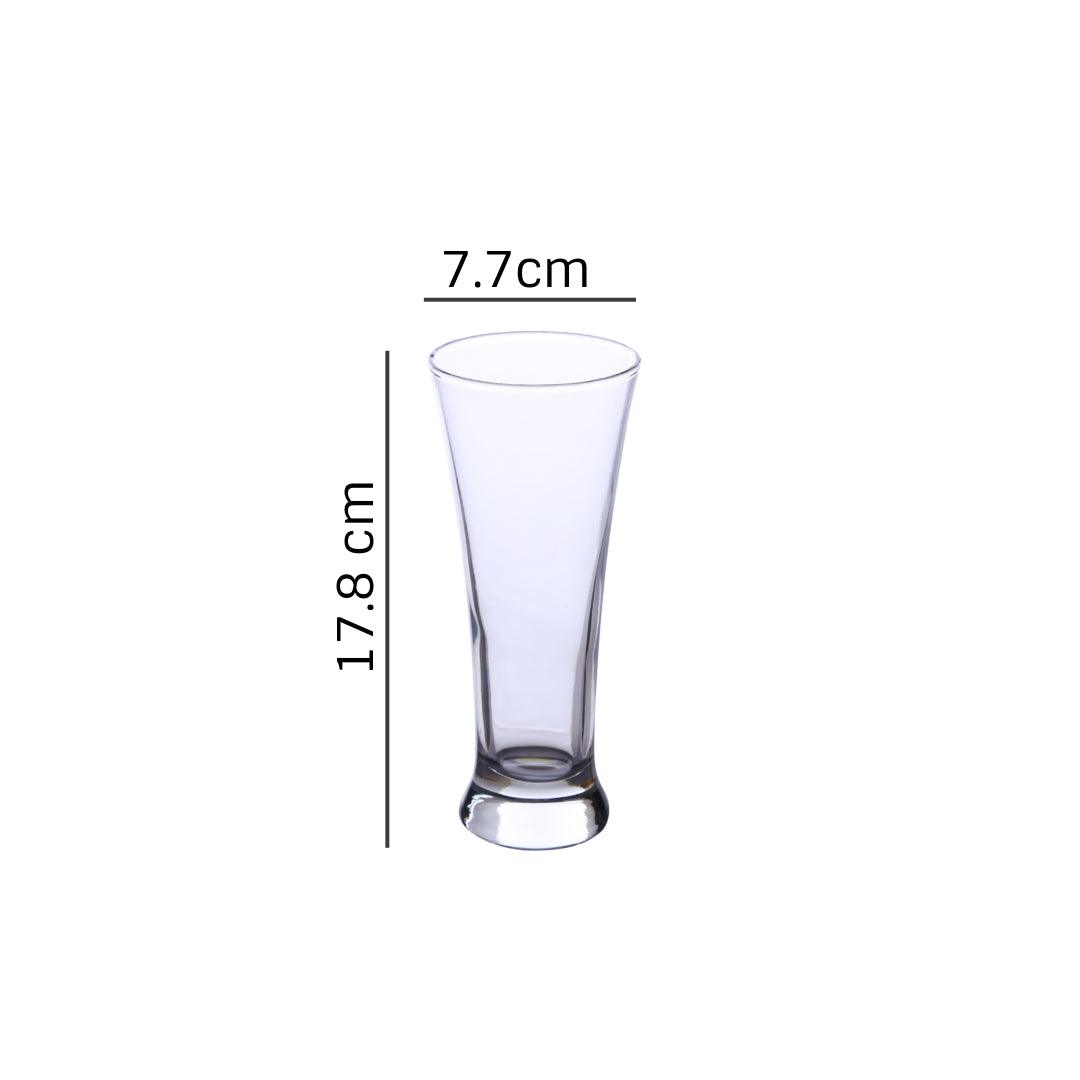 Dimensions of Elegant Beer Glass Set - Perfect addition to any home bar or kitchen.