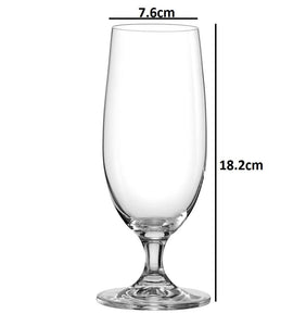 Bohemia Crystal Bar Cocktail/Mocktail/Beer Glasses Set, Transparent, 360ml, Set of 4 | Beer Glass