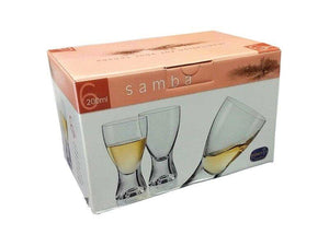 Bohemia Crystal Samba Water & Juice Drinking Glass Set, 200 ML, Set of 6pcs | Water & Juice Glass