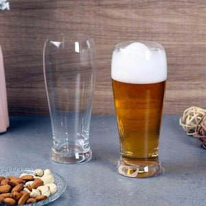 Bohemia Crystal Bar Beer Glass Set, 560ml, Set of 6pcs, Transparent, Non Lead Crystal Glass | Beer Glass