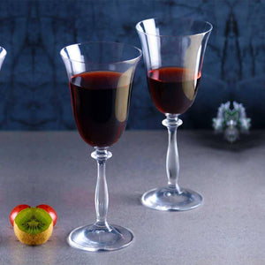 Bohemia Crystal Angela Wine Glass Set, 350ml, Set of 6pcs, Transparent, Non Lead Crystal Glass | Wine Glass
