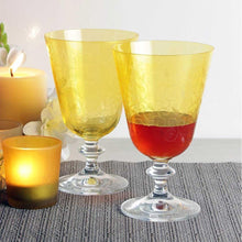 Load image into Gallery viewer, Wine glass set - Bohemia Crystal Bella yellow engraved 350 ML Set of 6 | Wine Glass