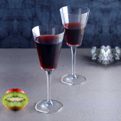 Bohemia Crystal Jive Wine Glass Set, 240ml, Set of 6pcs, Transparent, Non Lead Crystal Glass | Wine Glass