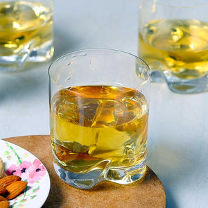 Bohemia Crystal Trio Whiskey Glass Set, 280ml, Set of 6pcs, Transparent, Non Lead Crystal Glass | Whiskey Glass
