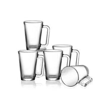 Load image into Gallery viewer, Uniglass Angeles Glass Coffee Mug Set, 260ml, Set of 6, Clear | Coffee Mug
