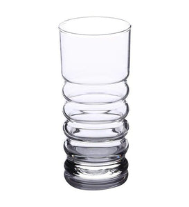 UNIGLASS Twist Tall Cocktail/Mocktail/Vodka/Juice/Beer/Water/Whiskey Glasses Set, 365ml, Set of 6