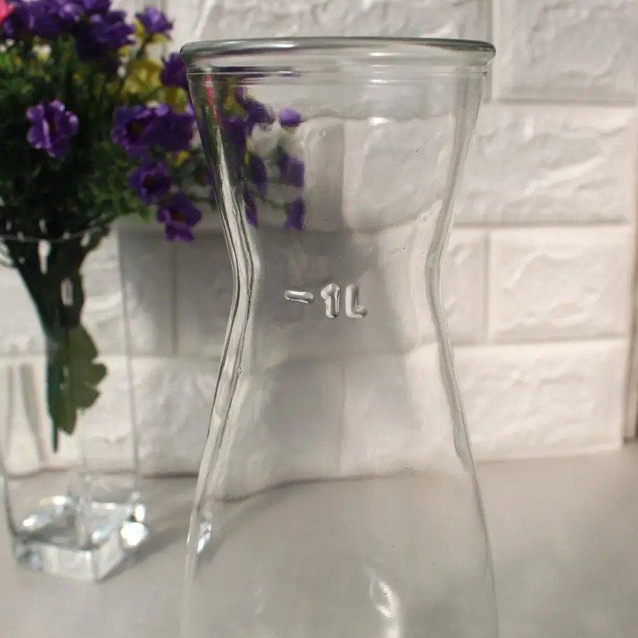 Uniglass Ossa Bar Carafe/Pitcher/Whiskey/Juice/Water/Milk/Tea/Rum/Wine Decanter Glass, 1 Litre (1000ml), Transparent | Decanter