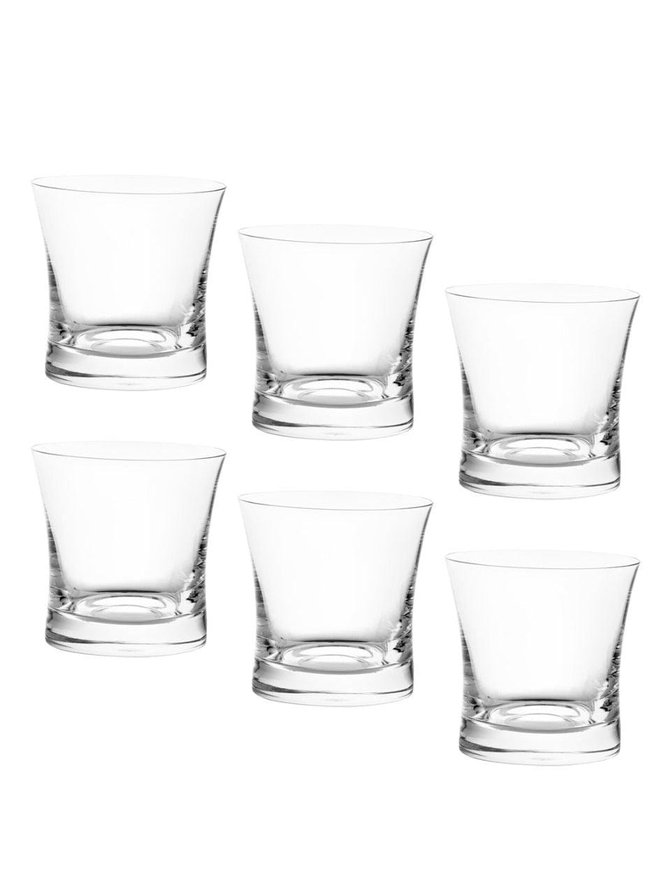 Bohemia Crystal Grace Whiskey Glass Set, 280ml, Set of 6, Lead Free Crystal, Transparent | Whiskey Glass