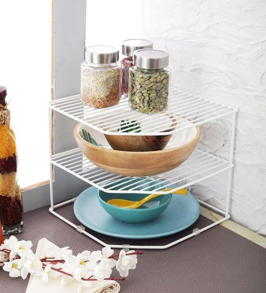 JVS Corner Plate Rack White | Kitchen Racks & Holders