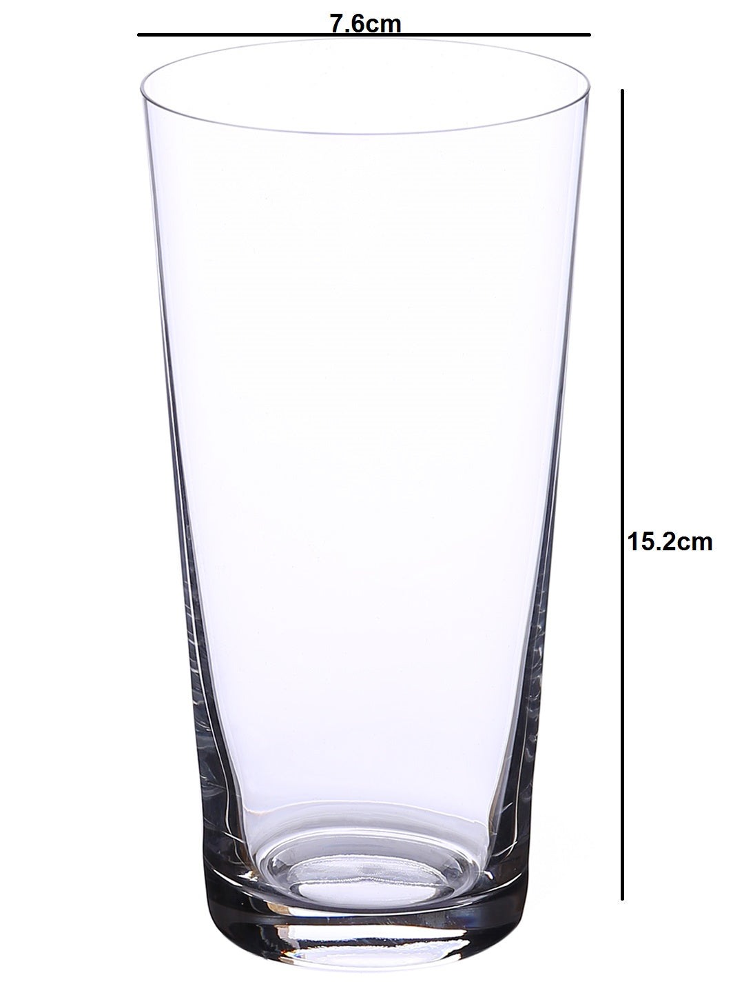 Dimensions of Versatile Beverage Glass Set - Ideal for cocktails, mocktails, juice, and more.
