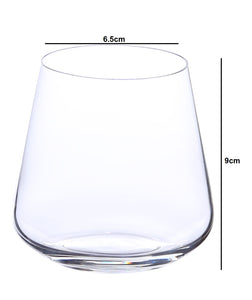Bohemia Crystal Sandra Whiskey Glass Set, 290ml, Set of 6, Transparent