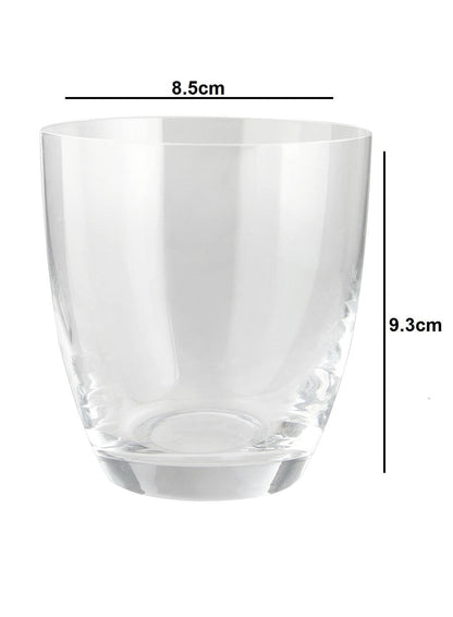 Bohemia Crystal Kate Whiskey Glass Set, 300ml, Set of 6, Transparent | Whiskey Glass