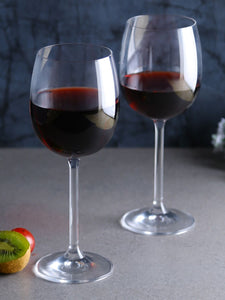 Bohemia Crystal Natalie Wine Glass Set, 350ml, Set of 6pcs, Transparent, Non Lead Crystal Glass | Wine Glass