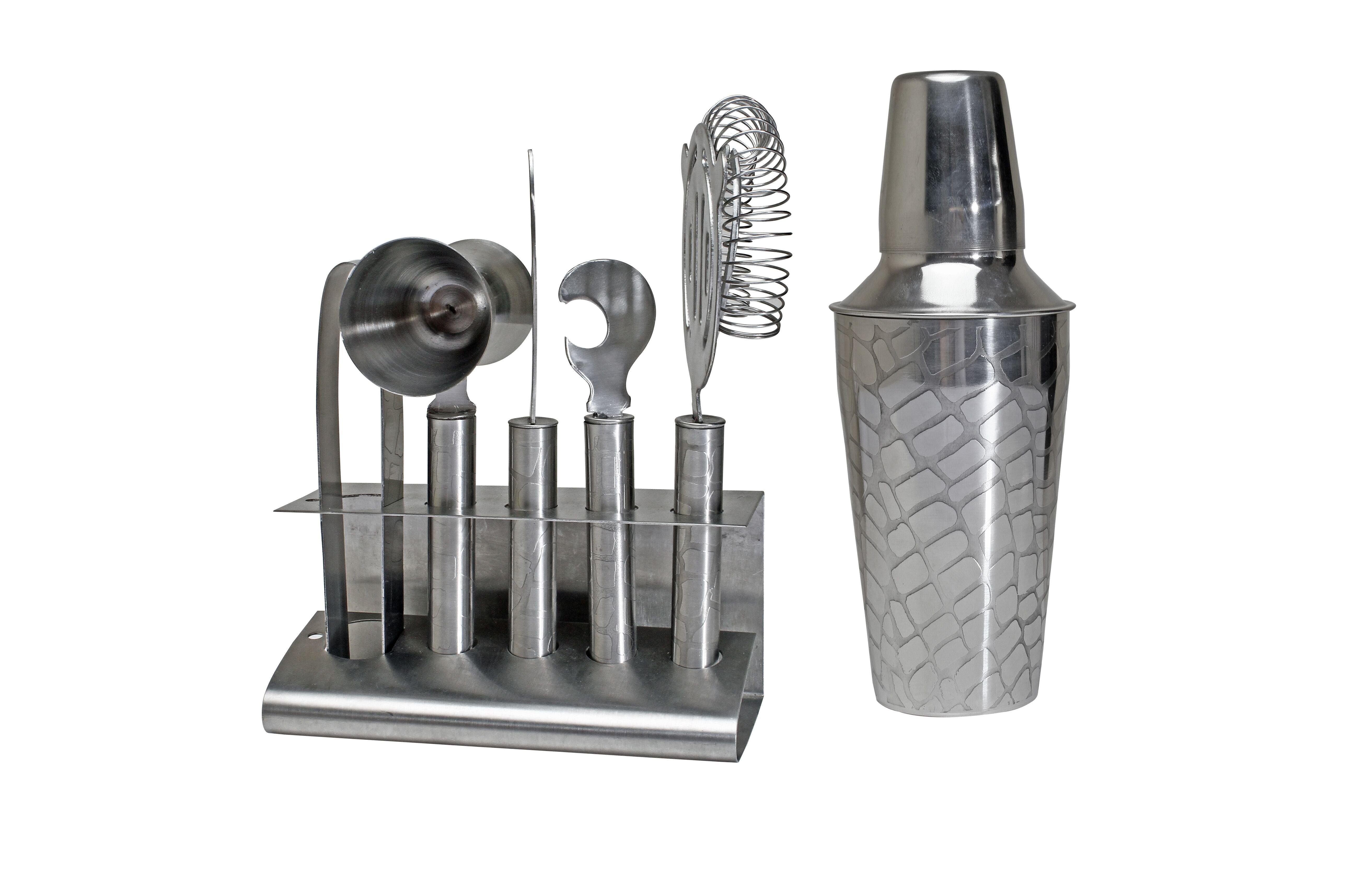 Complete Cocktail Shaker Kit | Grid Design for Home Bar – SmartServe ...
