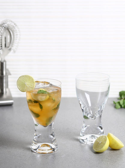 Bohemia Crystal Samba Water & Juice Drinking Glass Set, 200 ML, Set of 6pcs | Water & Juice Glass