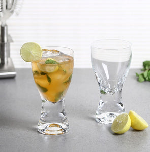 Bohemia Crystal Samba Water & Juice Drinking Glass Set, 200 ML, Set of 6pcs | Water & Juice Glass
