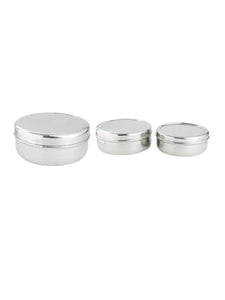 Smartserve Stainless Steel Sadda Puri Dabba Food Storage Containers, Set of 3 | Food Container