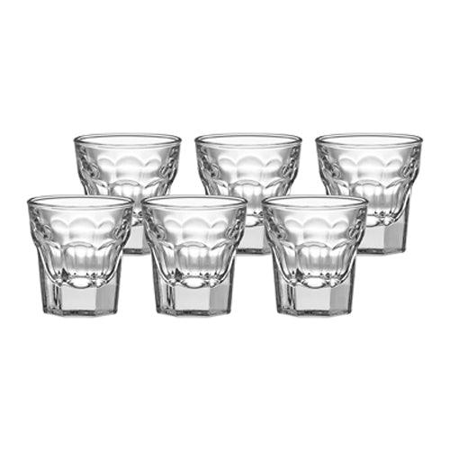Uniglass Marocco Vodka/Tequila Glass Set, 30ml, Set of 6, Clear | Shot Glass