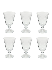 Bohemia Crystal Bella Engraving cocktail glass 350 ML set of 6 pcs , Transparent , Non - lead Crystal | Cocktail Glass