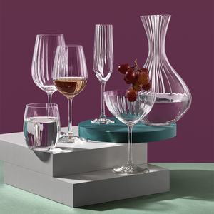 bohemia-crystal Viola Waterfall Red Wine Glass Set (350ml, Transparent) Set of 6