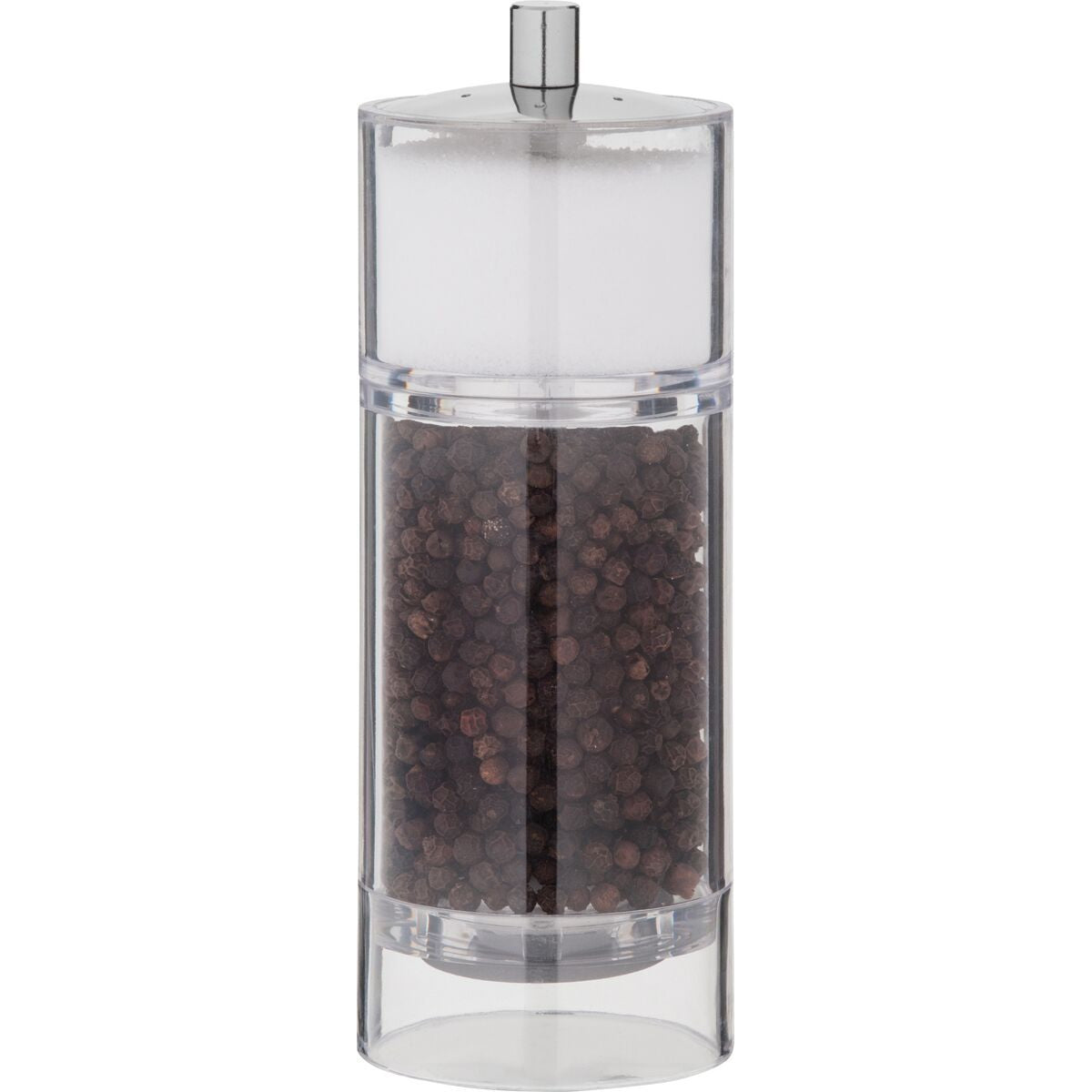 Trudeau Maison Plastic 2-in-1 Pepper Mill and Salt Shaker, Transparent | Kitchen Tools
